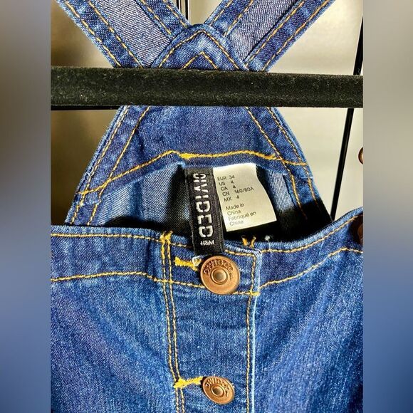 Divided H&M stretch denim button down fitted skirtall EUC - Picture 2 of 6